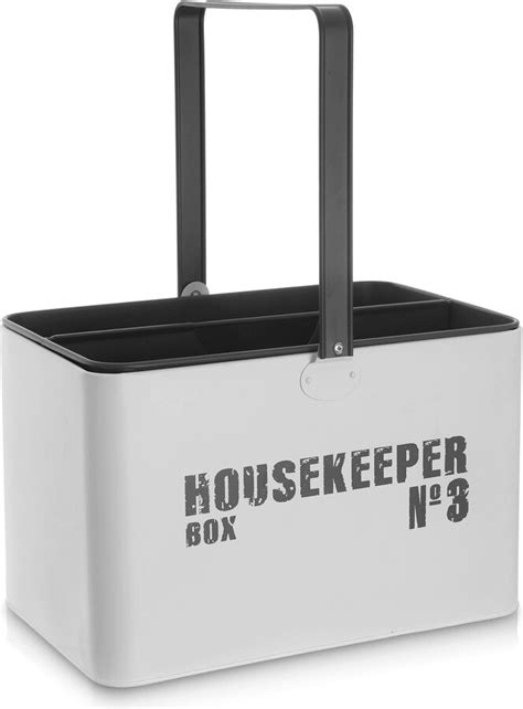 metal housekeepers box|LIVIVO Vintage Metal Housekeeping Storage Box, Cleaning .